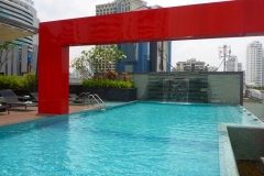 Thaïlande, Bangkok, hotel avec piscine sur le toit