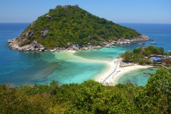 Thaïlande, trois îles Koh Nang Yuan, langue de sable