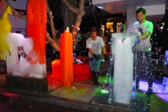 Thaïlande, île Koh Samui, Chaweng découpe et sculpture de glace