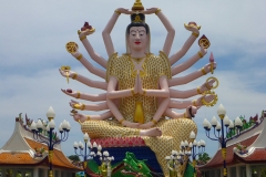 Thaïlande, île Koh Samui, Bophut, temple Wat Plai Laem, Shiva