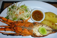 Thaïlande, île Koh Samui, Chaweng, langouste grillée