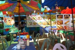 Thaïlande, Phuket, Kata plage et restaurant sur la plage