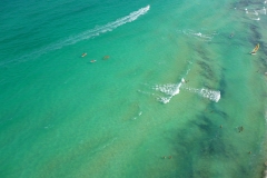 Tunisie, Djerba, vue aérienne mer turquoise coté Yati beach