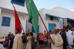 Tunisie, Sidi Bou Saïd, procession