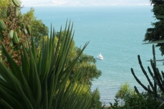 Tunisie, Sidi Bou Saïd, vue de la mer Méditerranée