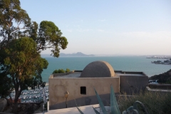 Tunisie, Sidi Bou Saïd, vue de la mer Méditerranée