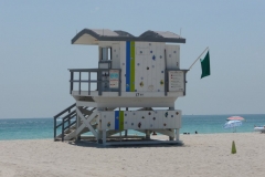 Floride, USA, South Beach, la plage de sable blanc, mer turquoise