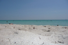 Floride, USA, South Beach, la plage de sable blanc, mer turquoise