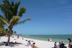 Floride, USA, Key West, Smathers beach, longue et belle plage au sable blanc