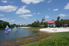 Floride, USA, Orlando, parc Disney, lac