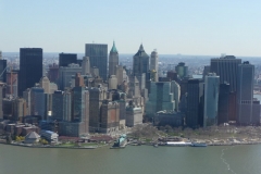 New York City, USA, survol de Manhattan sud, Hudson river