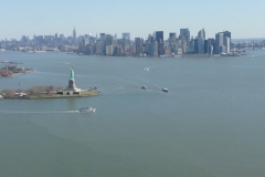 New York City, USA, statue de la liberté et Manhattan sud, Hudson river