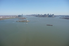 New York City, USA, statue de la liberté et Manhattan sud, Hudson river