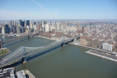 New York City, USA, Manhattan sud, Hudson river et pont de Brooklyn