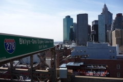 New York City, USA, Manhattan sud vu du pont de Brooklyn