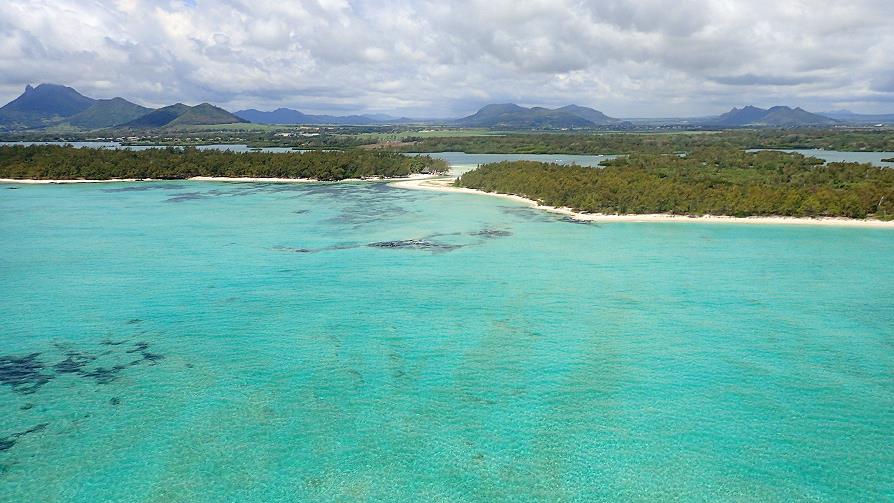 Ile aux Cerfs Maurice vue aérienne