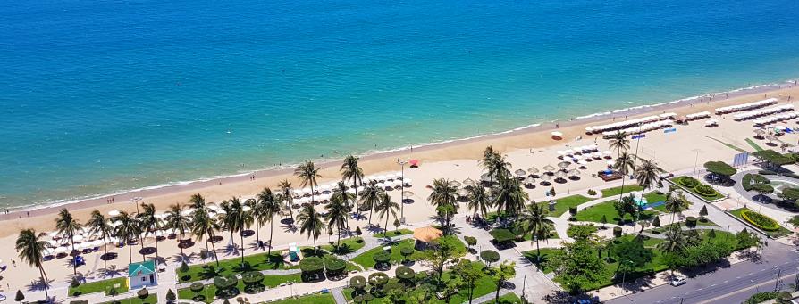 Nha Trang plage Vietnam vue aérienne