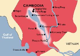 Carte du Paludisme au Cambodge pour Siem Reap, Angkor et Tonle Sap