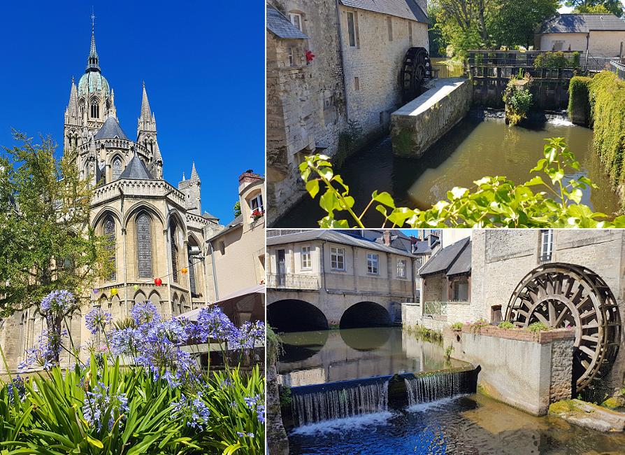 Bayeux, Cathédrale et roue à eau