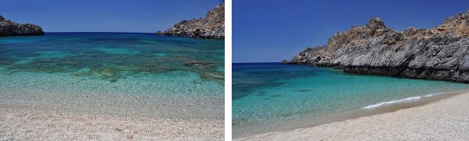 Plage de Shinaria en Crète