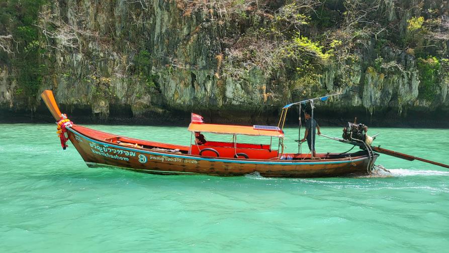 Bateau, Koh Phi Phi Leh, Pileh lagoon, Krabi, Thailande