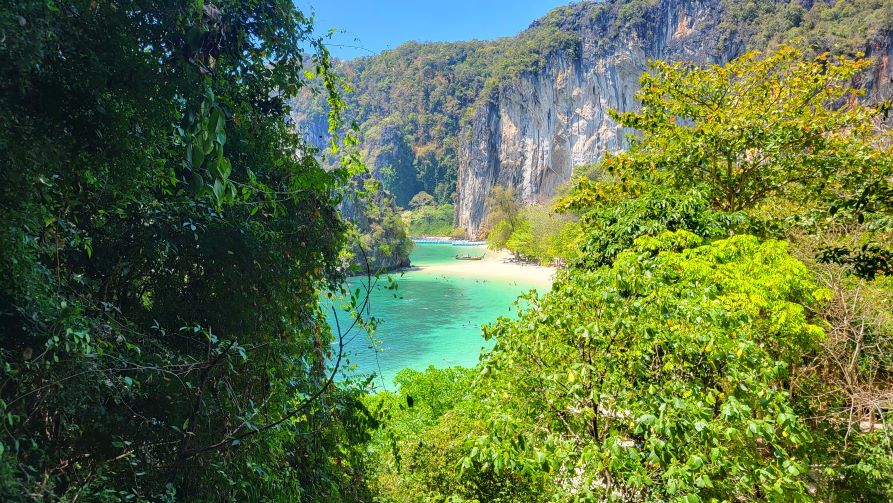 Vue aérienne, Koh Hong island, Krabi, Thaïlande