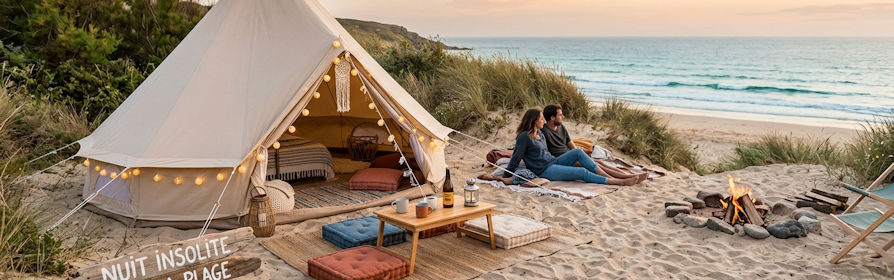 nuit insolite sur la plage