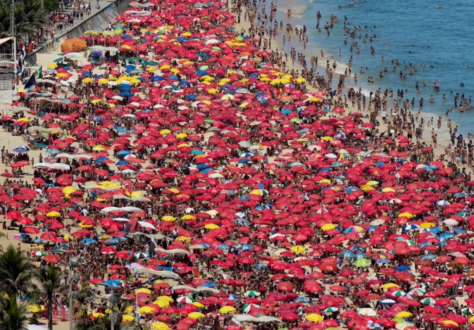 Plage d'Ipanema au Brésil