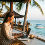 Télétravail sous les tropiques au soleil
