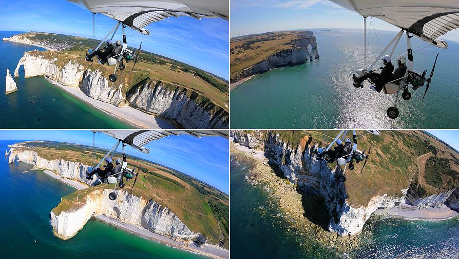 Vol ULM 76 falaises d'Etretat depuis Le Havre aéroport