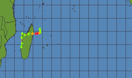 Cyclones Océan Indien en 2011