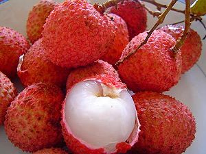 Litchis, Lychees - fruit exotique