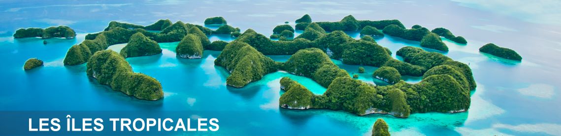 Iles paradisiaques aux plages de sables fins, îles tropicales