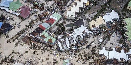 Saint-Martin aprs le passage de l'ouragan Irma de septembre 2017