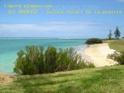 Plage de l' ile maurice à Pointe corail de la prairie sud