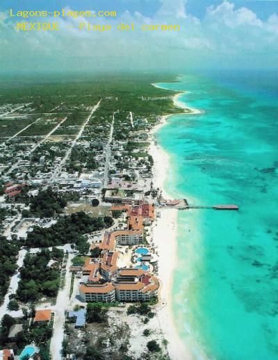 Plage du mexique à Vue aérienne de Playa del Carmen