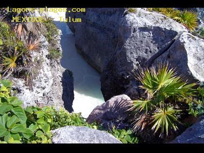 Plage du mexique à Tulum, temple maya