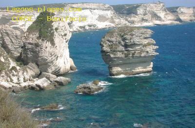 Plage de la corse à Bonifacio au sud