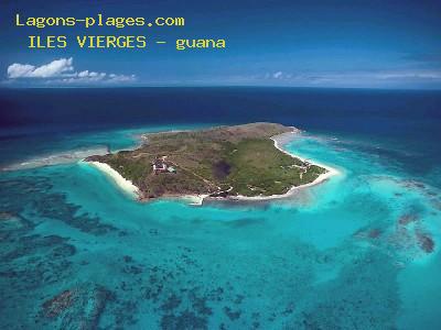 Plage des iles vierges à Île de Guana