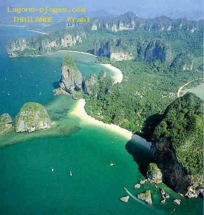 Plage de la thailande à Majestueux parc national de Krabi