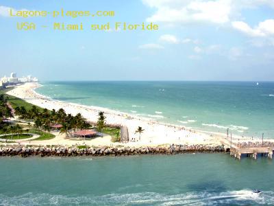 Plage des usa à Miami sud Floride