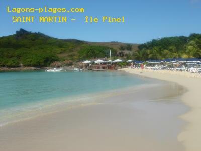 Plage de saint martin à île Pinel