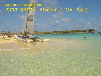Plage de saint martin à Plage de l'ilet Pinel