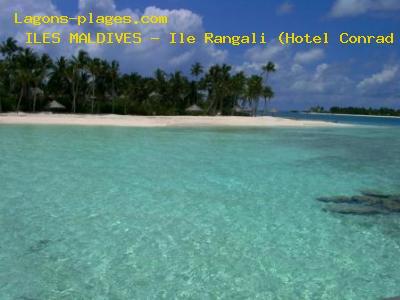 Plage des maldives à Ile Rangali (Hotel Conrad - ex Hilton)
