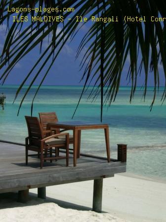 Plage des maldives à Ile Rangali (Hotel Conrad - ex Hilton)