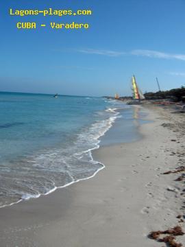 Plage de cuba à Varadero, l'eau transparente