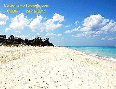 Plage de cuba à Varadero, l'atlantique bleue turquoise