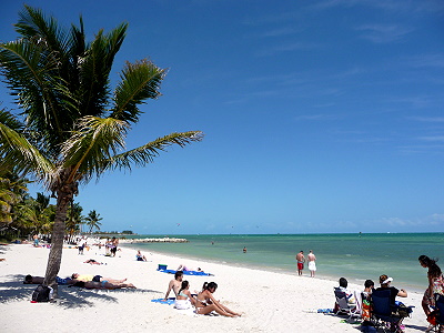 Plage des usa à Floride - Keywest - Smathers beach