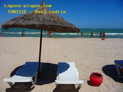 Plage de la tunisie à Borj cedria, mer transparente