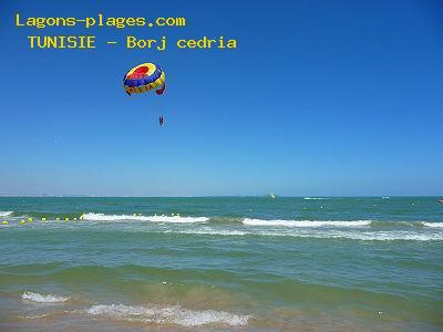 Plage de la tunisie à Borj cedria et sports nautiques